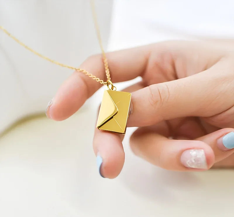 Secret Message Envelope Necklace