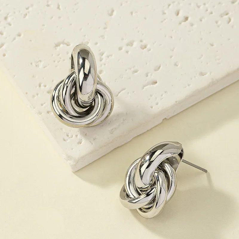 Twisted Knot Stud Earrings