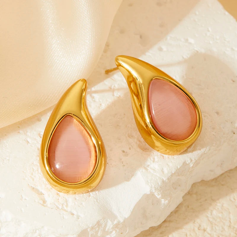 Teardrop Stone Earrings