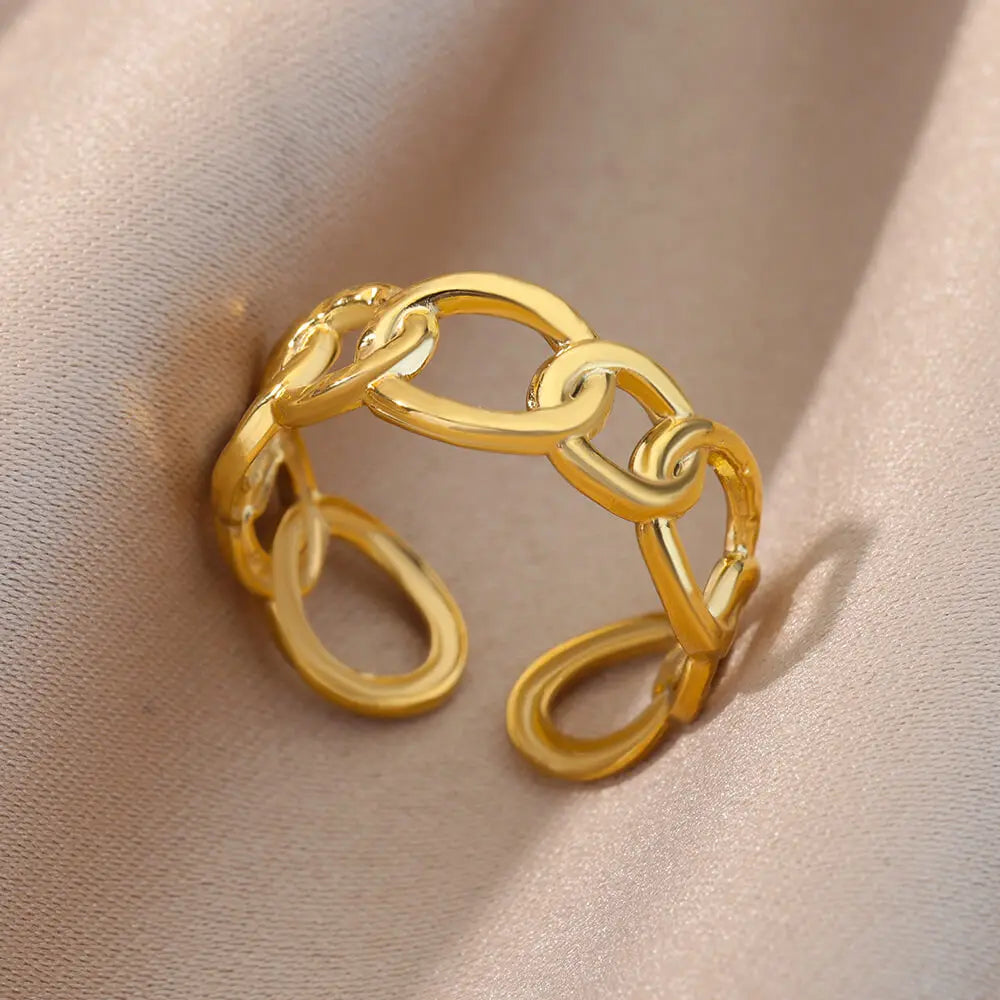 Gold Geometric Ring