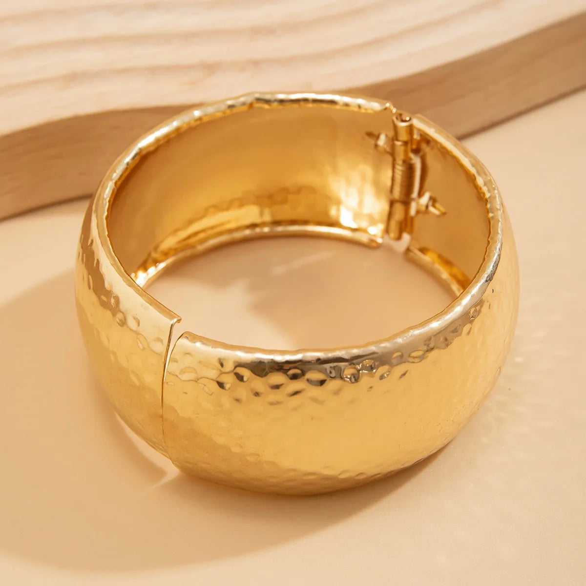 Hammered Wide Cuff Bracelet