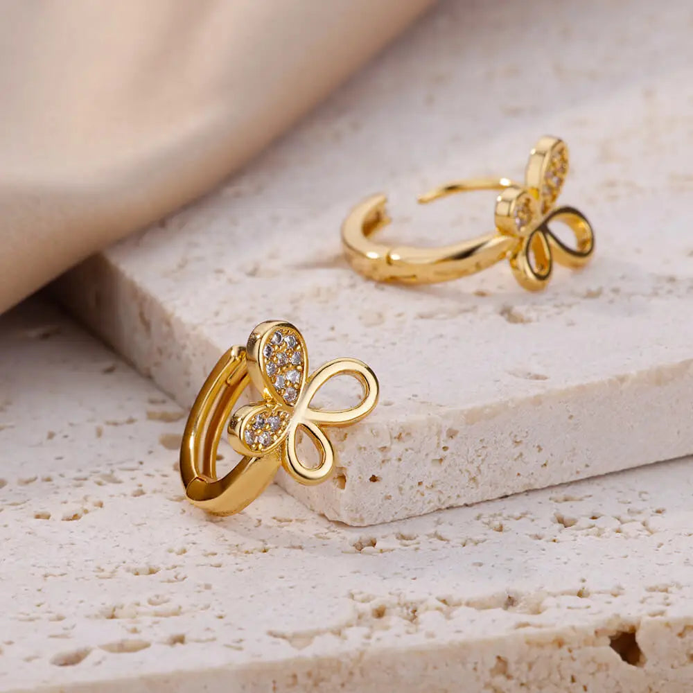Crystal Butterfly Earrings
