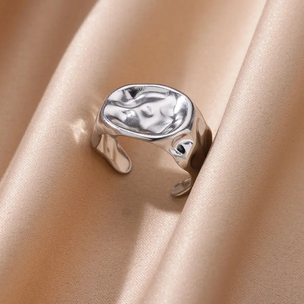 Sculptural Hammered Ring