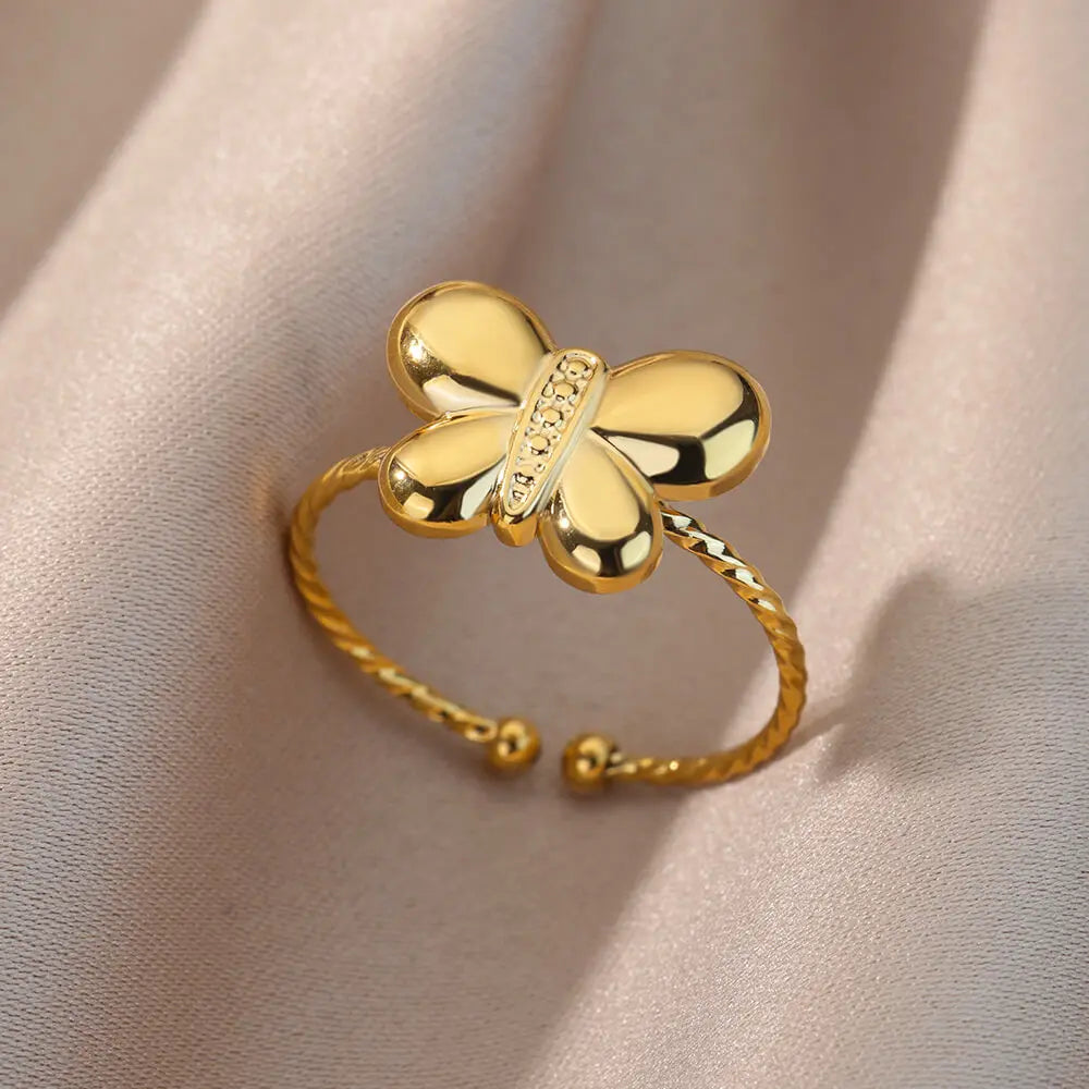 Gold Geometric Ring