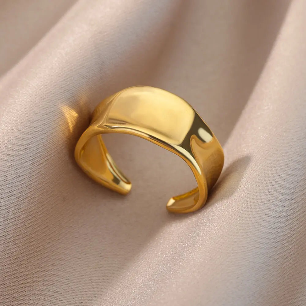 Gold Geometric Ring