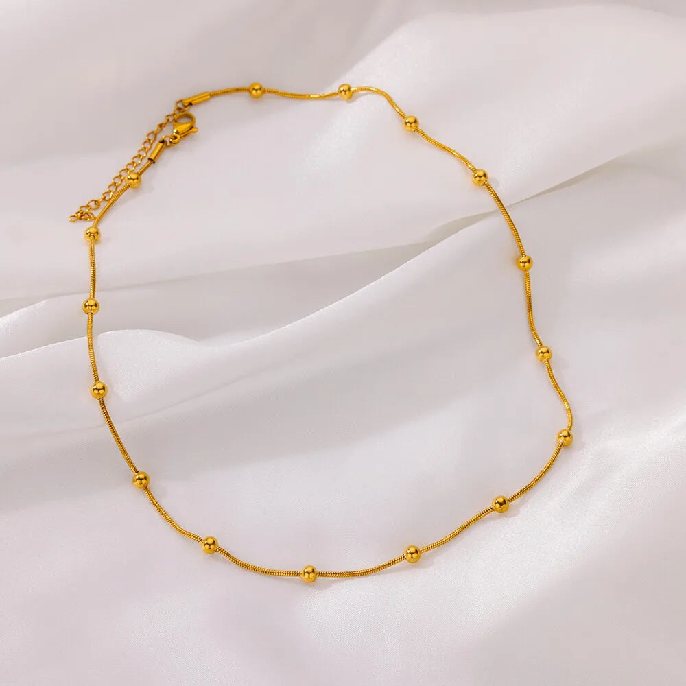 Gold Satellite Chain Necklace