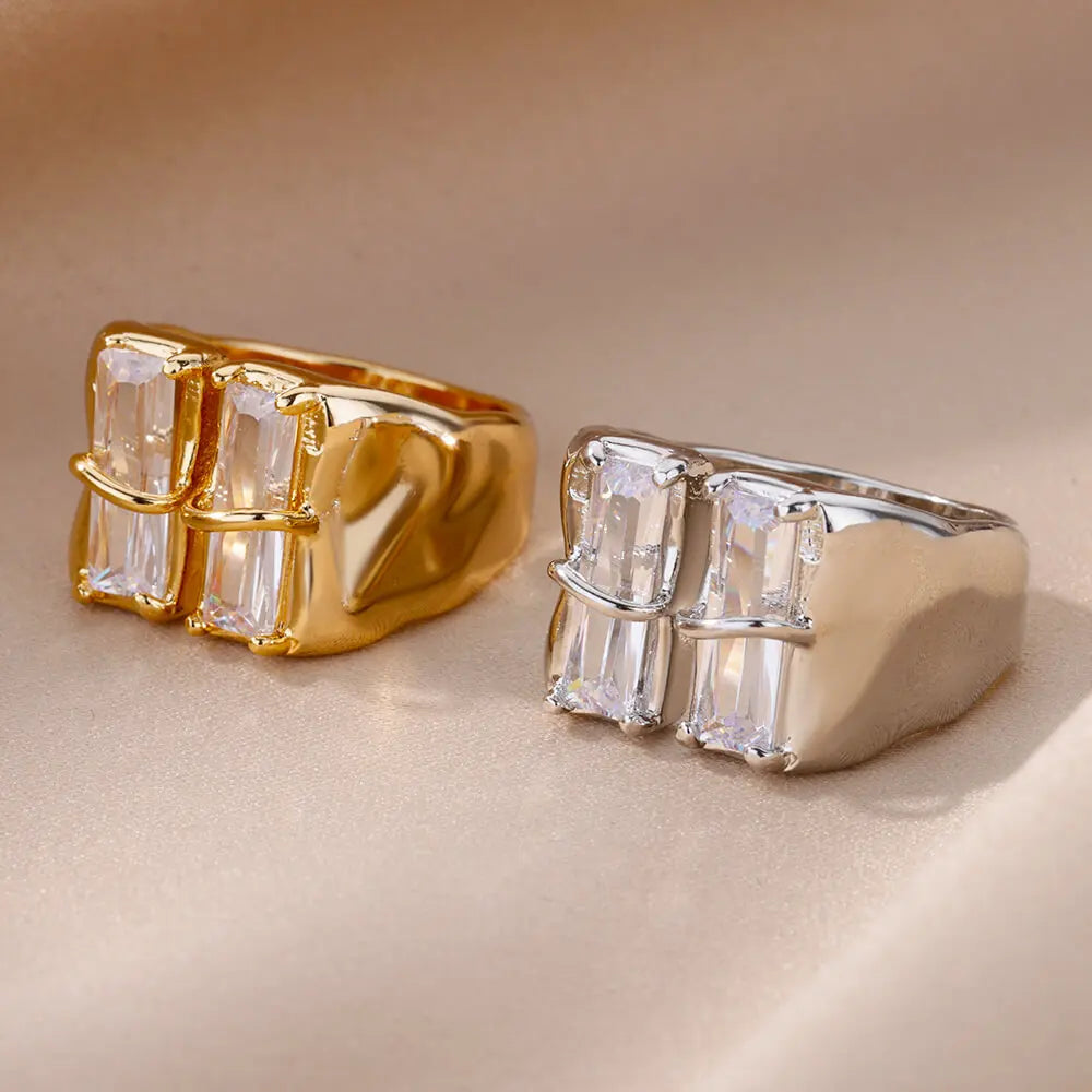 Crystal Statement Ring