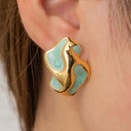Abstract Enamel Earrings