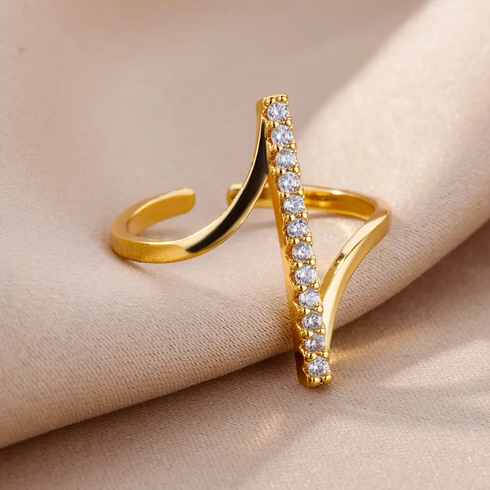 Modern Crystal Ring