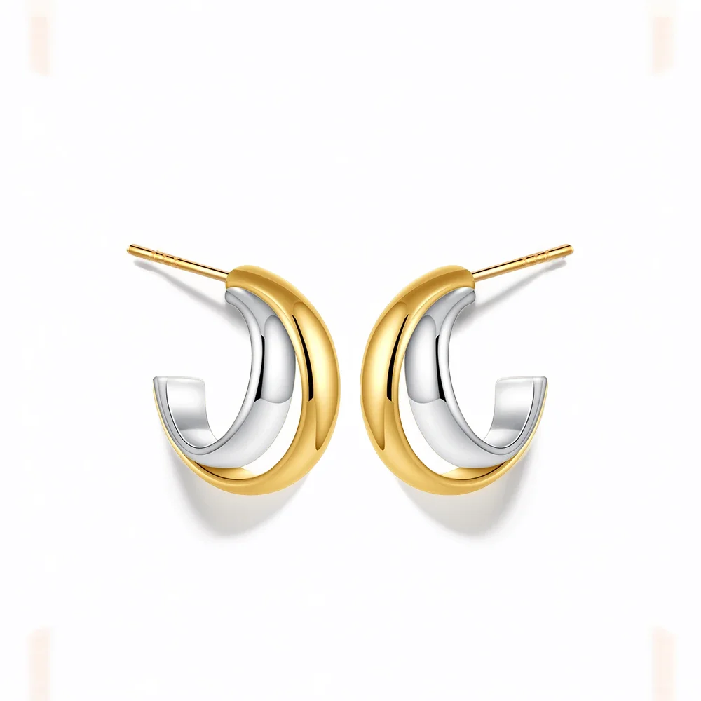 Layered Curve Earrings