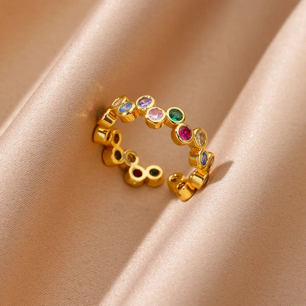 Gold Adjustable Geometric Ring
