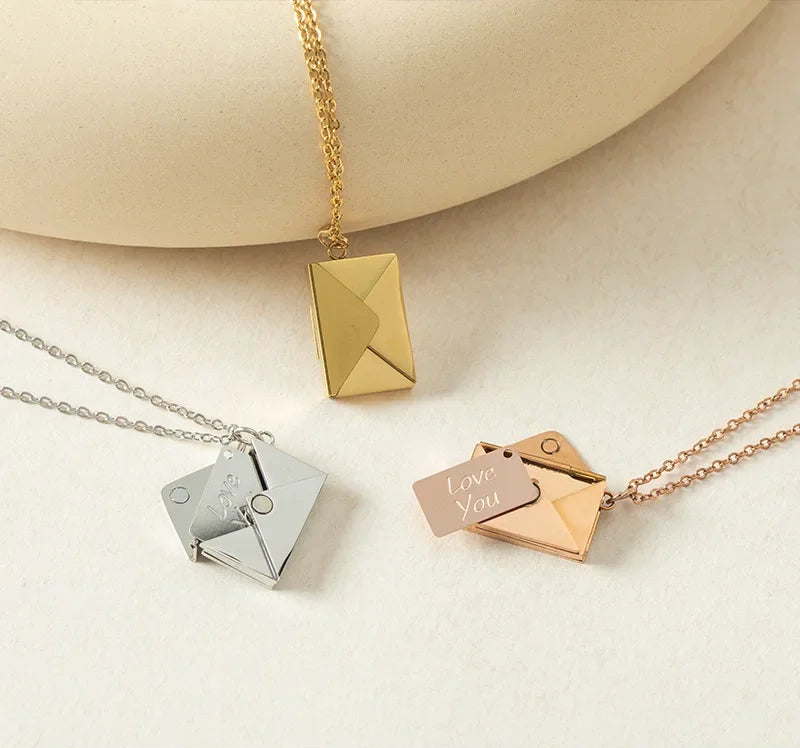 Secret Message Envelope Necklace