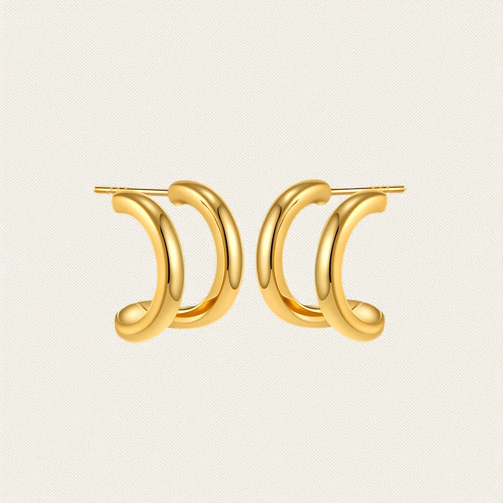 Double Crescent Earrings