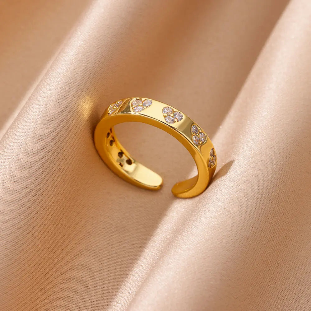 Gold Adjustable Geometric Ring