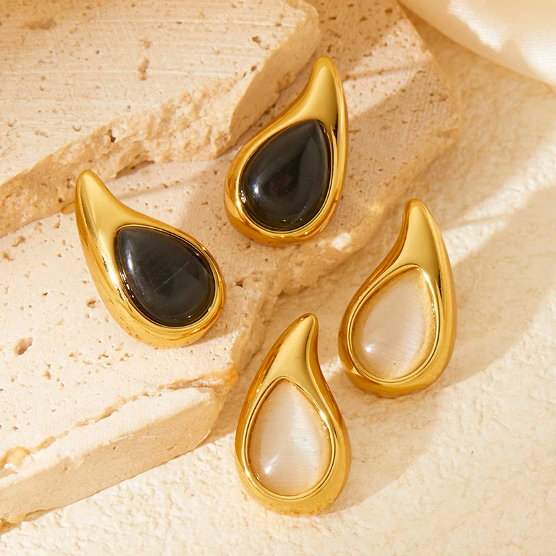 Teardrop Stone Earrings