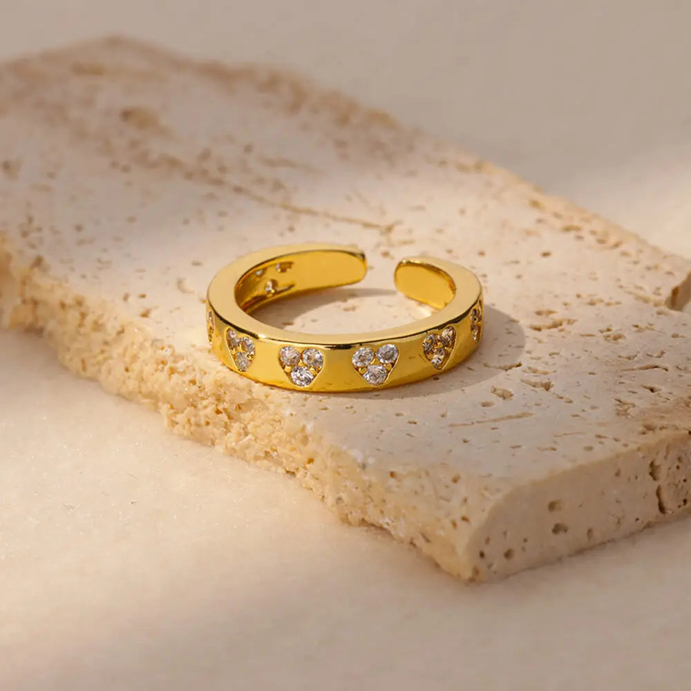 Gold Adjustable Geometric Ring