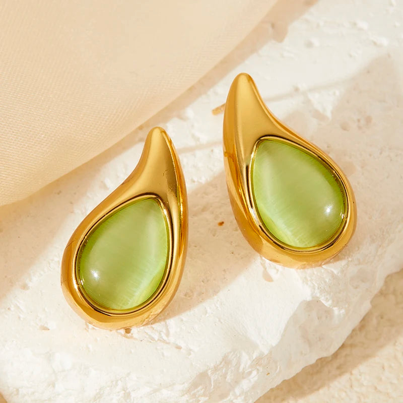 Teardrop Stone Earrings