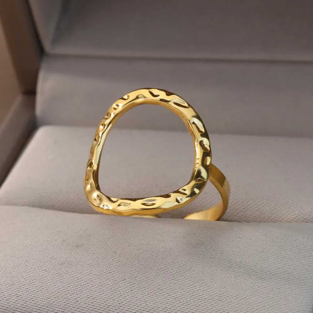 Gold Geometric Ring
