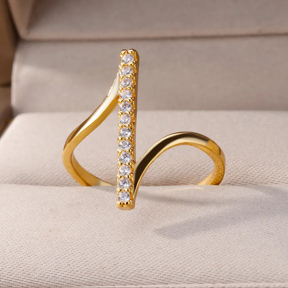 Modern Crystal Ring