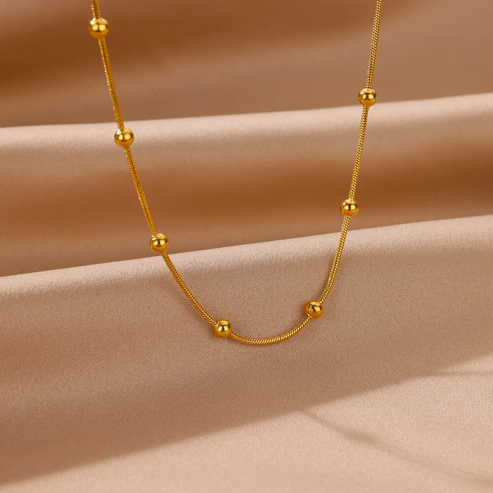 Gold Satellite Chain Necklace