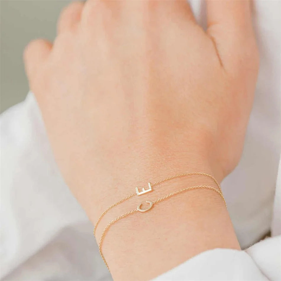Personalized Stainless Steel Letter Bracelet