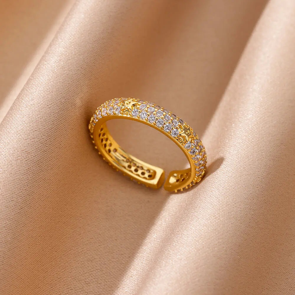 Gold Adjustable Geometric Ring