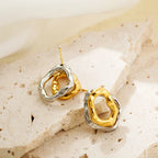 Two-Tone Sculptural Earrings
