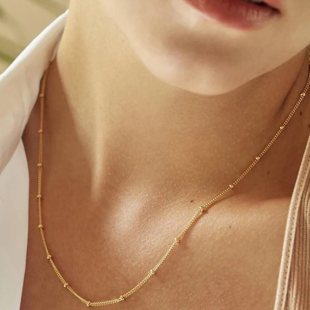 Dainty Bead Chain Necklace