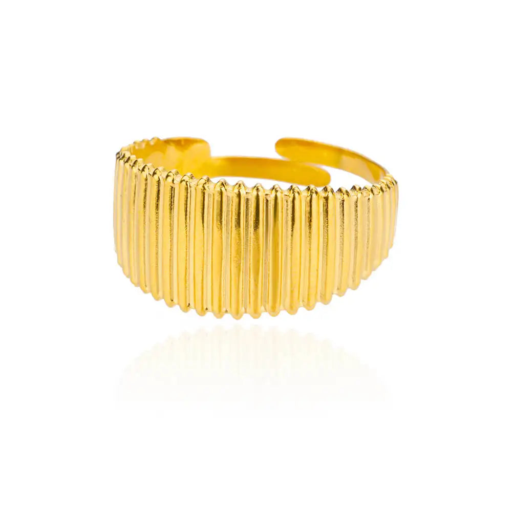 Textured Ribbed Ring
