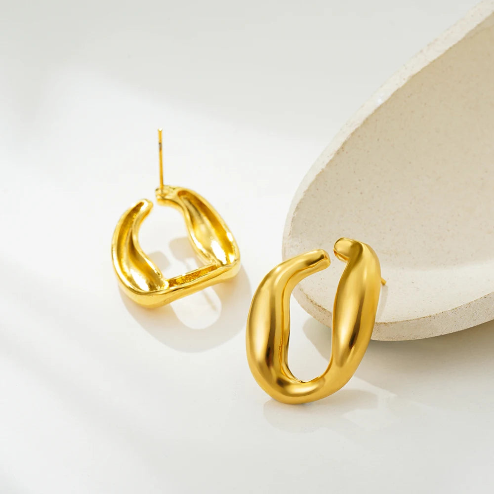 Abstract Curved Earrings