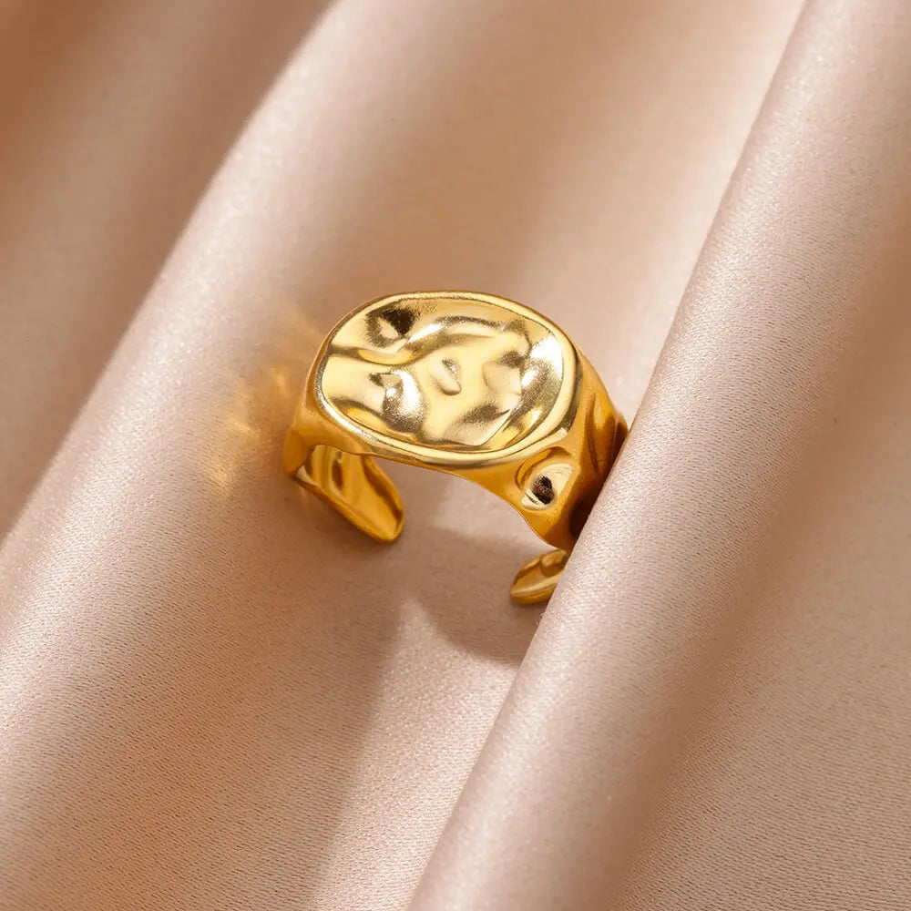 Sculptural Hammered Ring