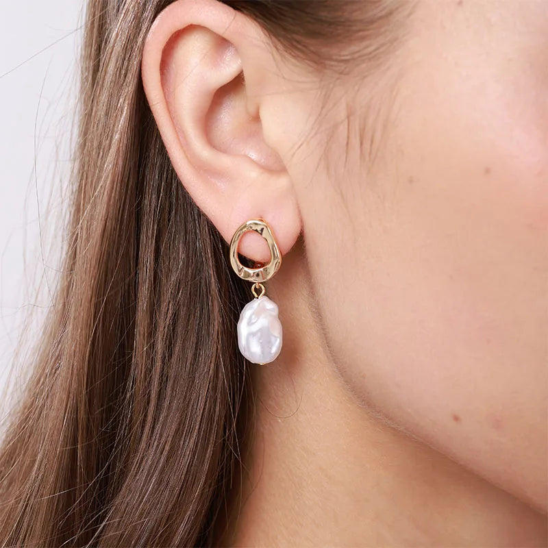 Irregular Pearl Earrings