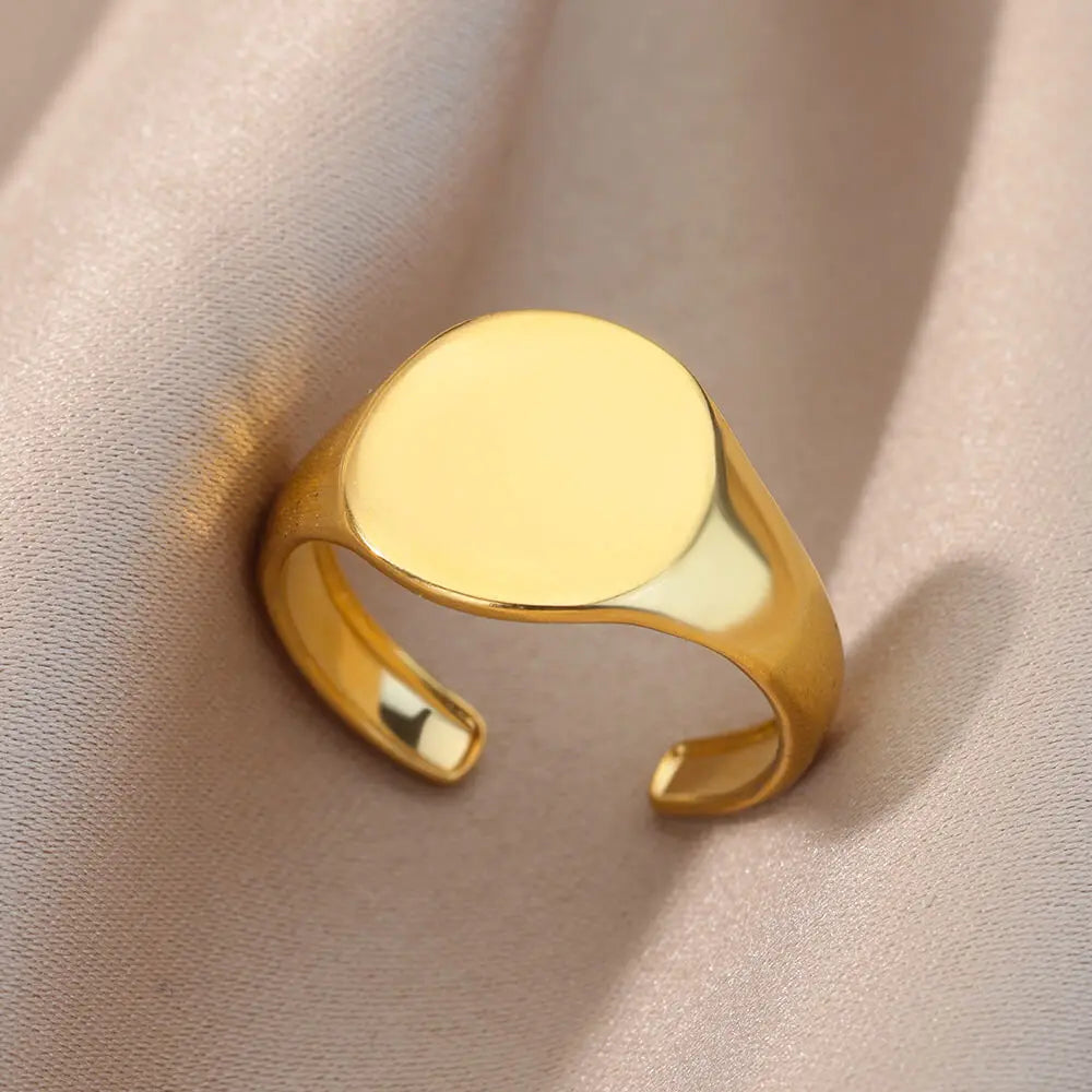 Gold Geometric Ring