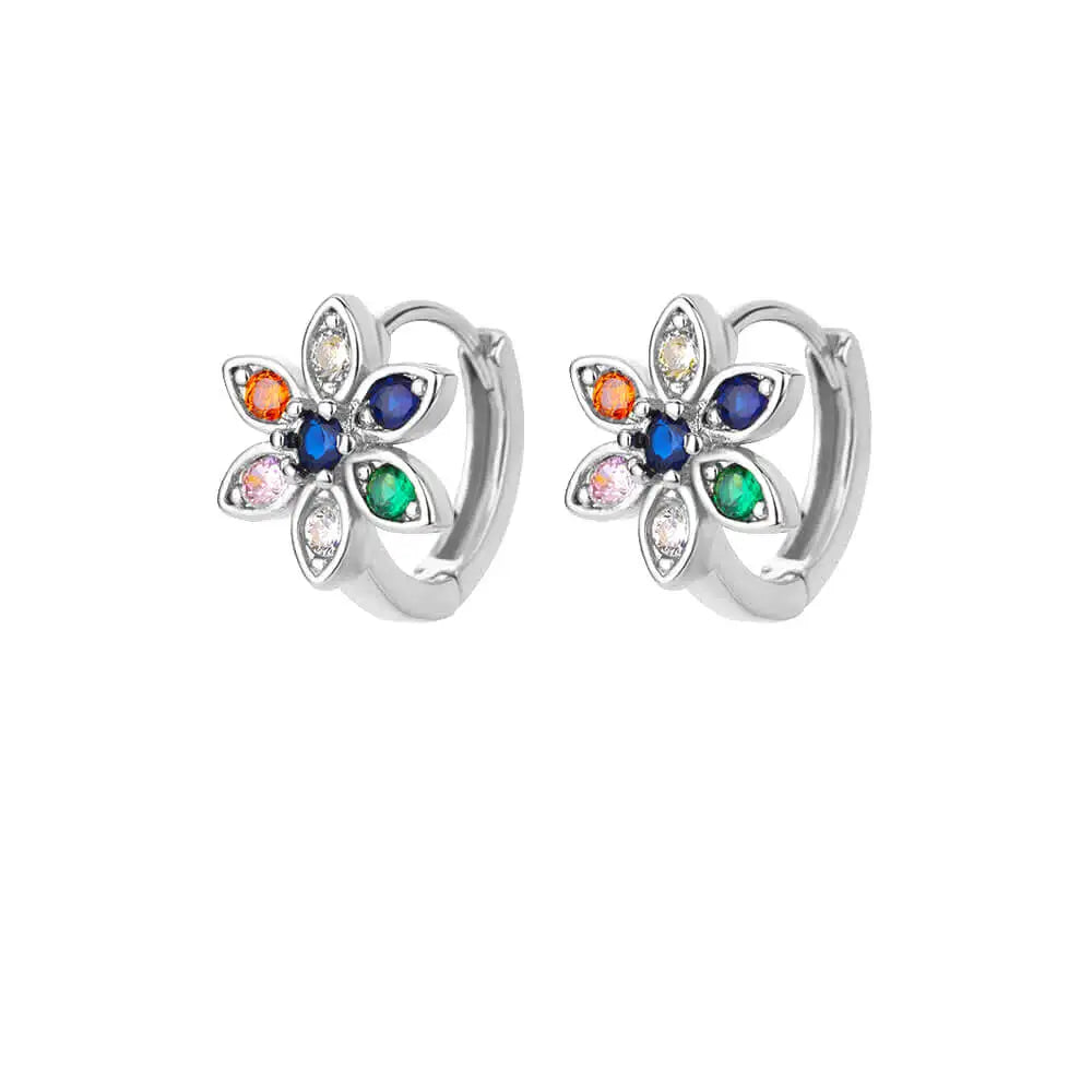 Rainbow Flower Earrings