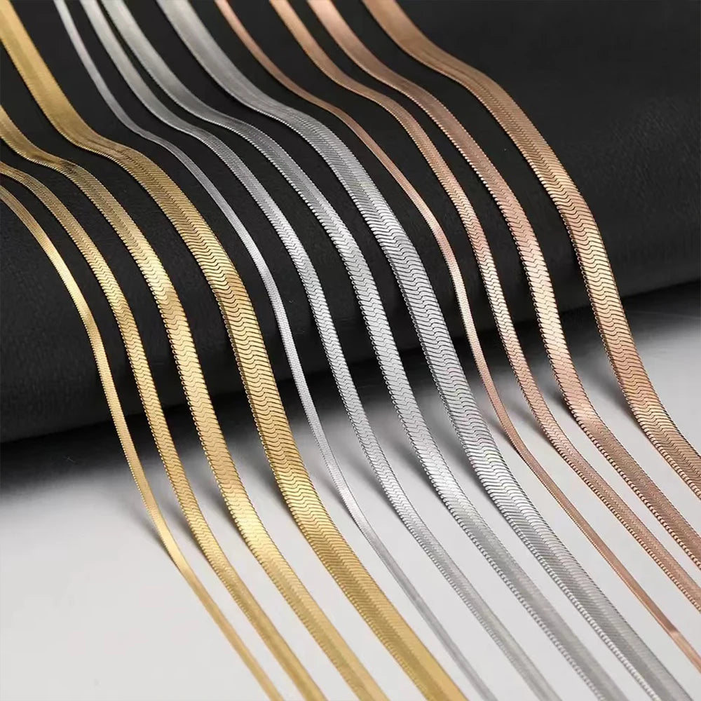 Herringbone Snake Chain Necklace