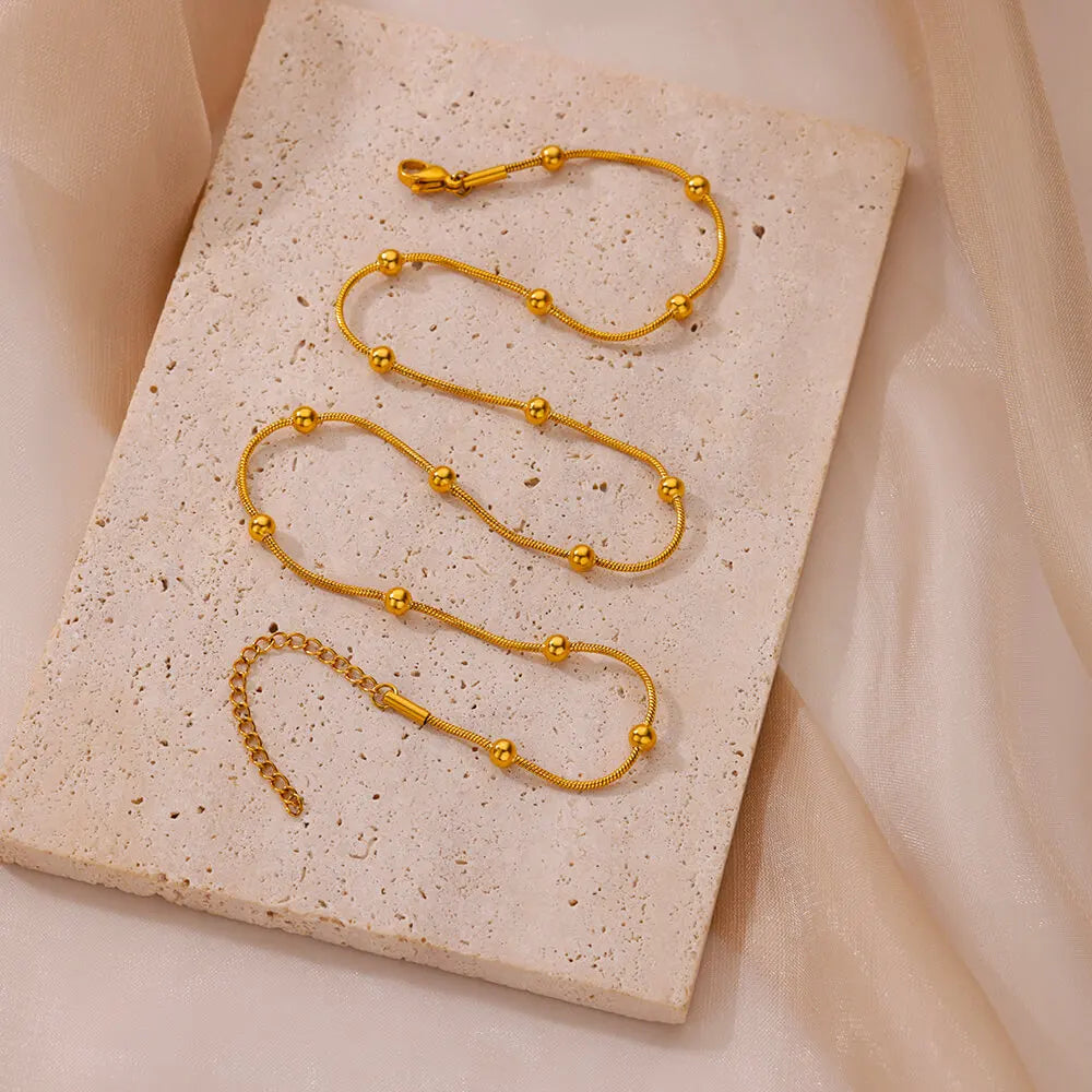 Gold Satellite Chain Necklace