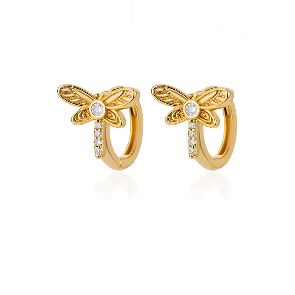 Crystal Dragonfly Earrings