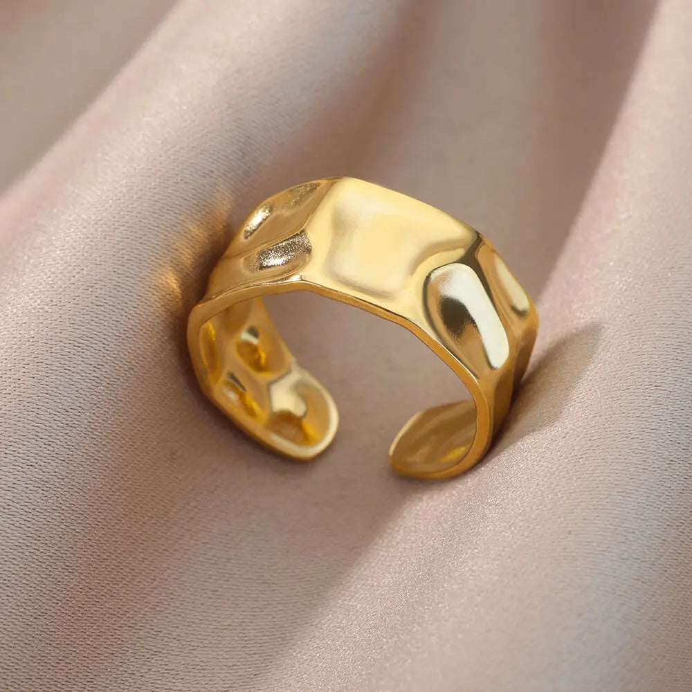 Gold Geometric Ring