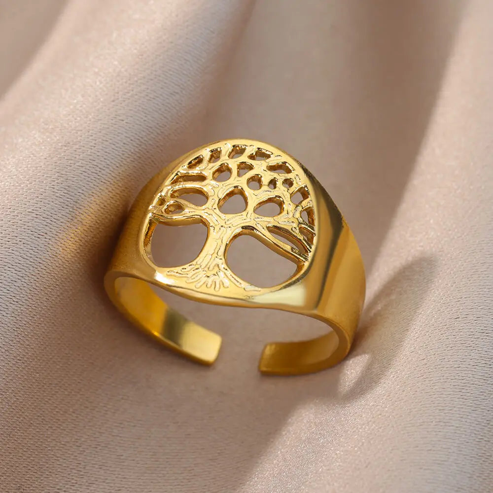 Gold Geometric Ring