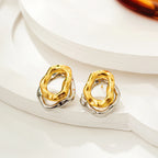 Two-Tone Sculptural Earrings