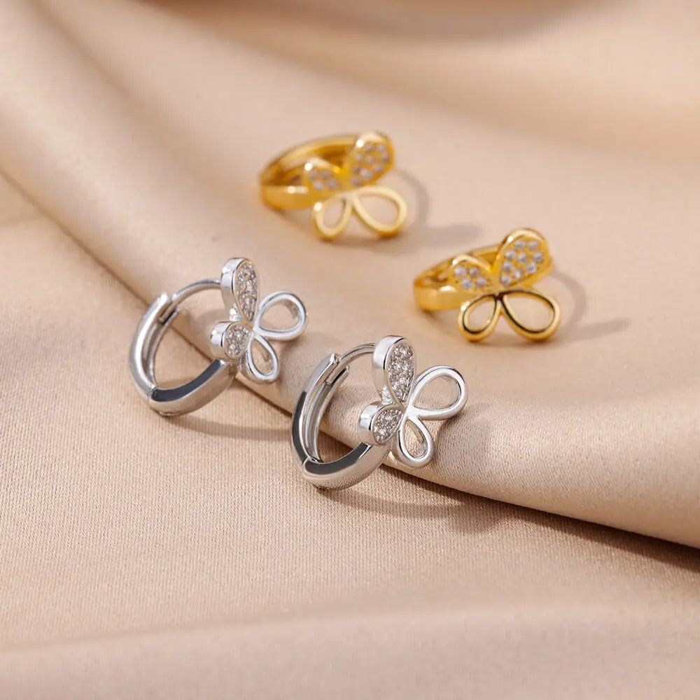 Crystal Butterfly Earrings