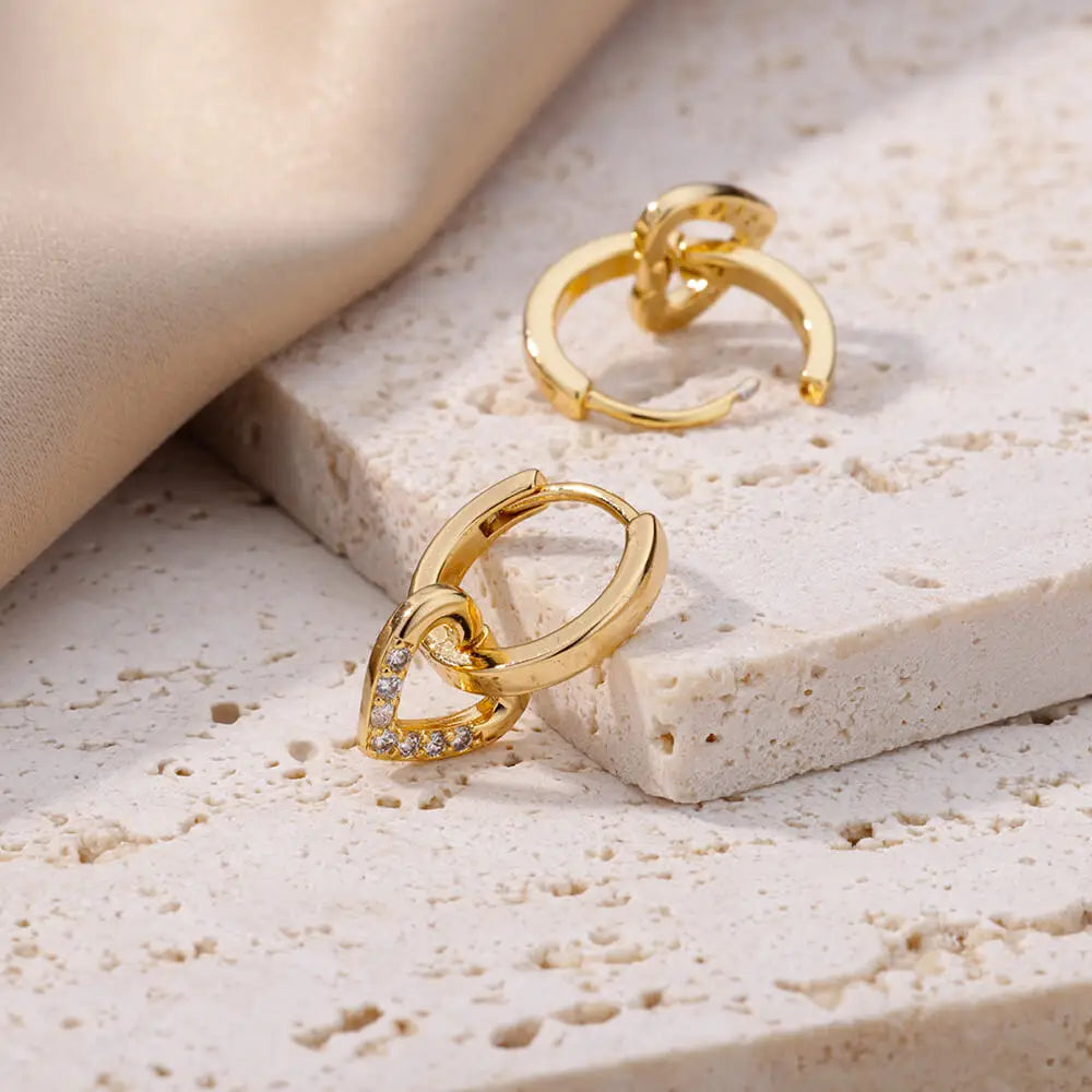 Crystal Heart Earrings