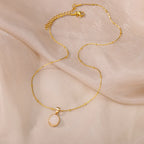 Oval Opal Pendant Necklace