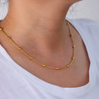 Gold Satellite Chain Necklace