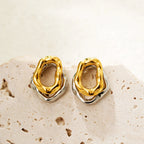 Two-Tone Sculptural Earrings