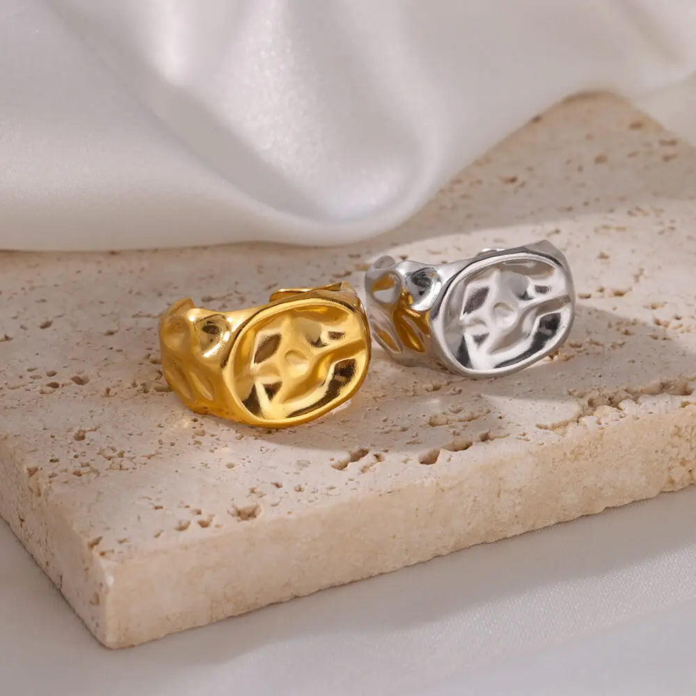 Sculptural Hammered Ring