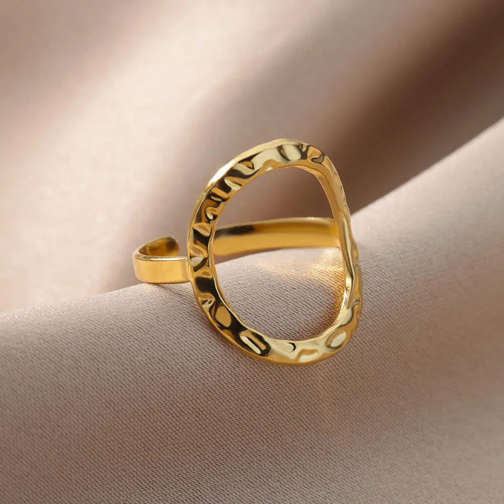 Gold Geometric Ring