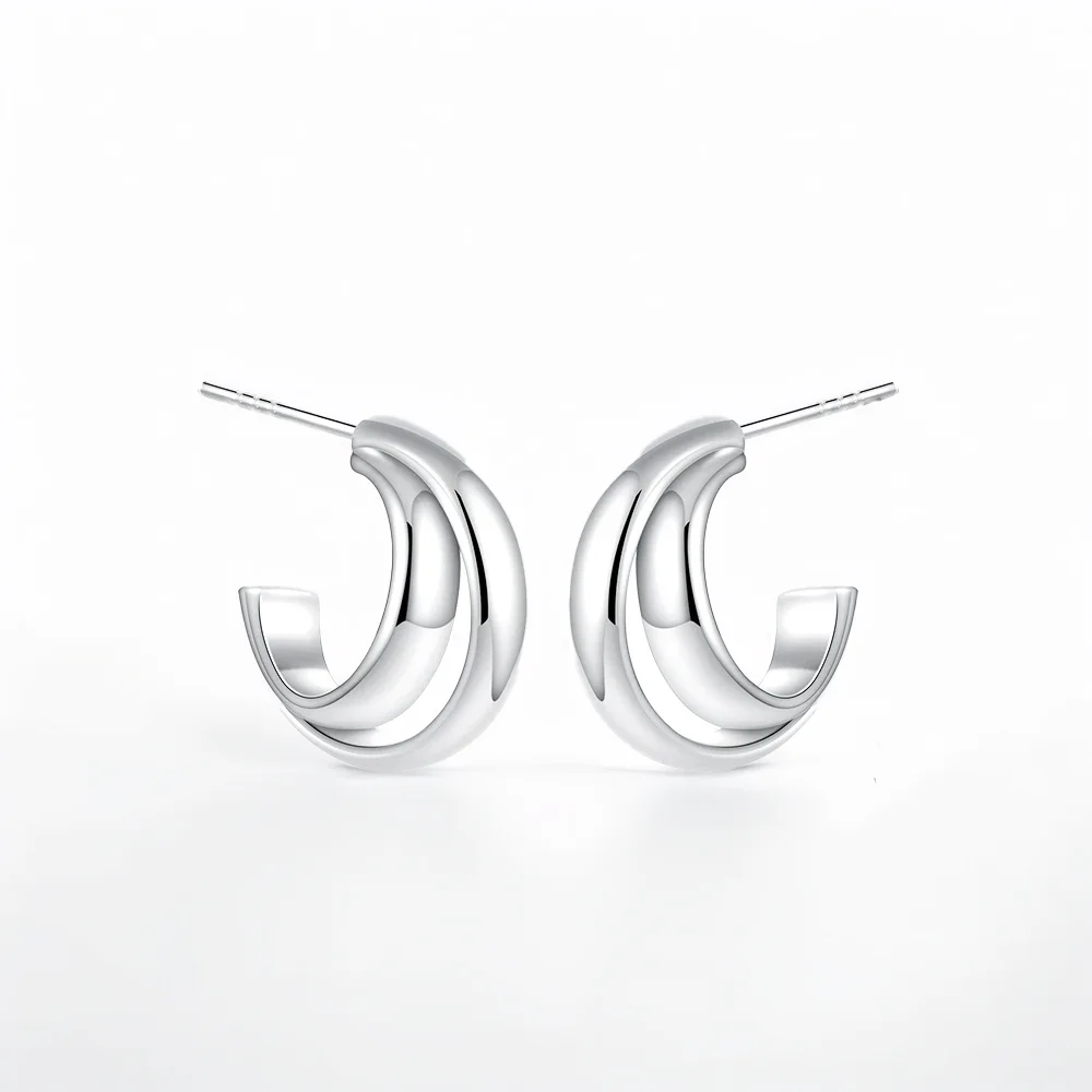 Layered Curve Earrings