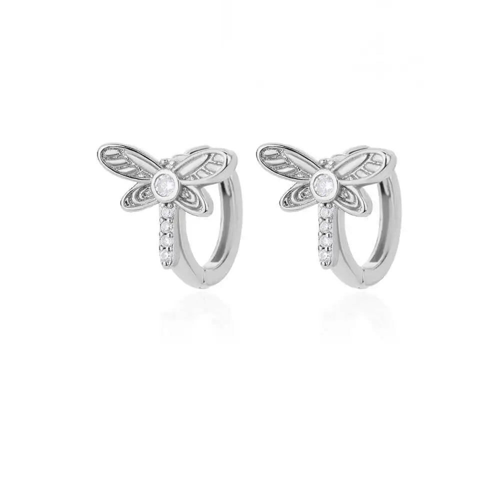 Crystal Dragonfly Earrings