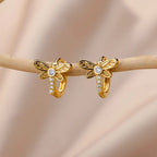 Crystal Dragonfly Earrings
